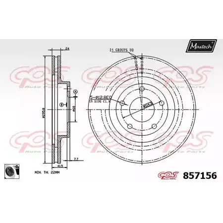 Тормозной диск MAXTECH DICZ7 1194805067 85 7156 857156.0060