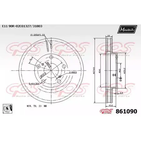 Тормозной диск MAXTECH 8610 90 861090.0080 1194805644 XAIWUOP изображение 0