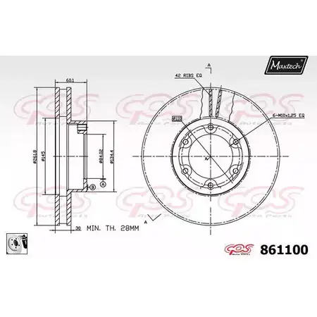 Тормозной диск MAXTECH EDUDNJP 1194805704 86 1100 861100.0080 изображение 0