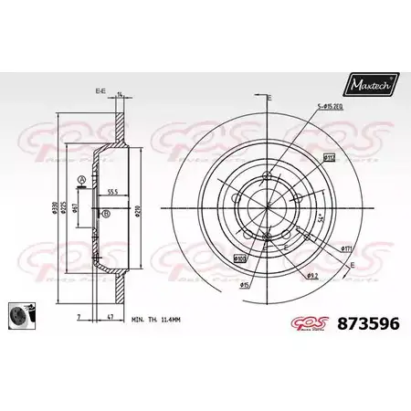 Тормозной диск MAXTECH 87359 6 70ZHI 1194810390 873596.0060 изображение 0