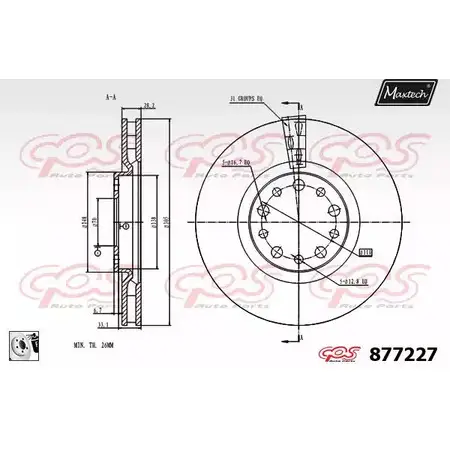 Тормозной диск MAXTECH 1194811732 877227.0080 877 227 DXZLU92 изображение 0