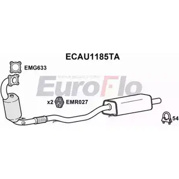 Катализатор EUROFLO AUC7172H 6R025450 1RX 1194819570 ECAU1185TA изображение 0