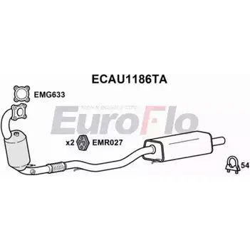 Катализатор EUROFLO ECAU1186TA 1194819572 AUC7173H 6R0254 501SX изображение 0