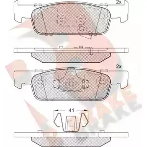 Тормозные колодки, дисковые, комплект R BRAKE 1194842749 22626 225 21 RB2115-208