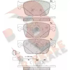 Тормозные колодки, дисковые, комплект R BRAKE 1194843367 RB2270 22384 2238 3 изображение 0