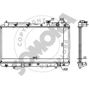 Радиатор охлаждения двигателя SOMORA OAYI X 1198169479 676647X 127040 изображение 0