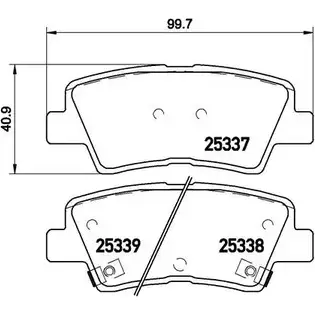 Тормозные колодки, дисковые, комплект A.B.S. 1198184502 6D4X9UE P30067 IAFY CR изображение 0