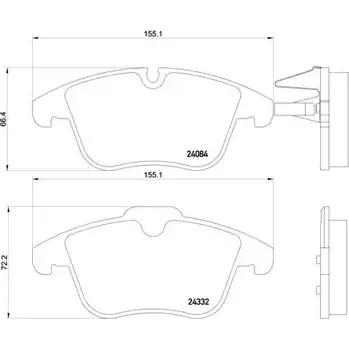Тормозные колодки, дисковые, комплект A.B.S. P61106 1CXVD IZ86 EWW 1198185138