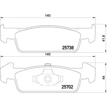 Тормозные колодки, дисковые, комплект A.B.S. J6U4V FF QU1TG P68060 1198185264 изображение 0