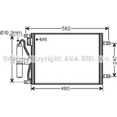 Радиатор кондиционера AVA QUALITY COOLING 1198191906 DN5252D DZ5 Z8 4045385216932 изображение 0