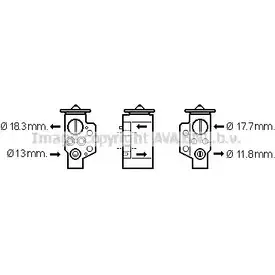 Расширительный клапан кондиционера AVA QUALITY COOLING 1198193768 JE 2N9 4045385223930 VN1311