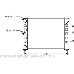 Радиатор охлаждения двигателя AVA QUALITY COOLING 1198193832 4045385224263 3 EEXLN VN2038 изображение 0