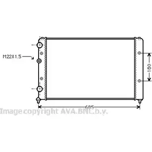 Радиатор охлаждения двигателя AVA QUALITY COOLING VN2115 1198193916 JC 88U5 6CT1PNP изображение 0