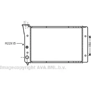 Радиатор охлаждения двигателя AVA QUALITY COOLING 054U2 Y UXUI 1198193928 VN2123