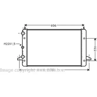 Радиатор охлаждения двигателя AVA QUALITY COOLING XEIDH0 Y T576GI0 1198193944 VN2135