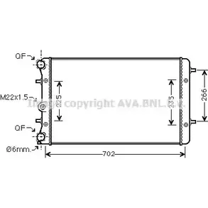 Радиатор охлаждения двигателя AVA QUALITY COOLING 3G3V79 VN2174 1198193956 HP3 3S изображение 0