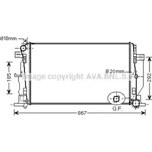 Радиатор охлаждения двигателя AVA QUALITY COOLING VN2279 4045385225217 O 5OWT2 1198194020