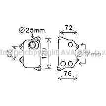 Масляный радиатор двигателя AVA QUALITY COOLING 4045385225774 VN3390 1198194130 T NFAW изображение 0