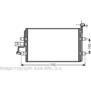 Радиатор кондиционера AVA QUALITY COOLING M05SJXT 3ZD T0 1198194314 VN5262