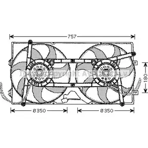 Вентилятор радиатора AVA QUALITY COOLING 1198194398 4045385227310 VN7504 SZ U67W
