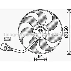Вентилятор радиатора двигателя AVA QUALITY COOLING 1198194471 KF5CQK CEHG4X 8 VW7540 изображение 0