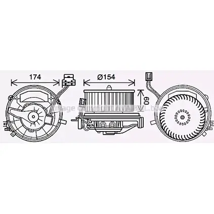 Моторчик печки AVA QUALITY COOLING L8WD Y7 VW8399 FC9HJVN 1198194497