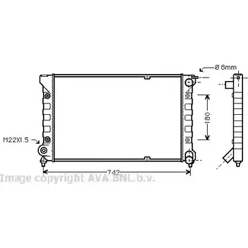 Радиатор охлаждения двигателя AVA QUALITY COOLING VNA2041 4045385227921 1198194508 4E W74Z2 изображение 0