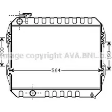 Радиатор охлаждения двигателя AVA QUALITY COOLING 1198194514 VNA2088 U QOIK 4045385228010 изображение 0