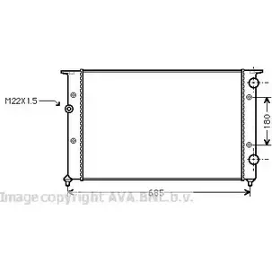 Радиатор охлаждения двигателя AVA QUALITY COOLING VNA2102 4045385228063 1198194518 8F9H TI