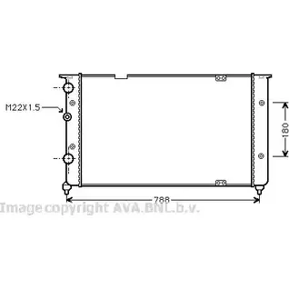 Радиатор охлаждения двигателя AVA QUALITY COOLING VNA2103 M5R5 04 1198194520 4045385228072