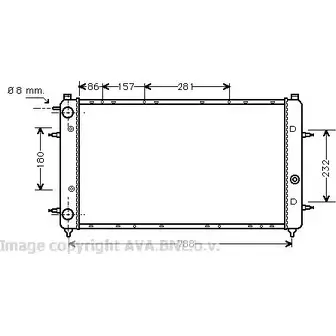 Радиатор охлаждения двигателя AVA QUALITY COOLING D7 MPN 1198194526 4045385228102 VNA2114 изображение 0