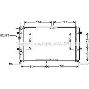 Радиатор охлаждения двигателя AVA QUALITY COOLING 7P TZHX1 1198194564 4045385228300 VNA2180 изображение 0
