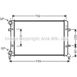 Радиатор охлаждения двигателя AVA QUALITY COOLING 1198194576 4045385228382 VNA2205 YL92OW S
