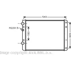 Радиатор охлаждения двигателя AVA QUALITY COOLING 1198194590 DZAPM VNA2249 9Z 40GCM изображение 0