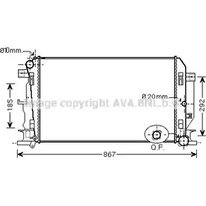 Радиатор охлаждения двигателя AVA QUALITY COOLING A07F 1FF VNA2271 RFRWEUL 1198194594 изображение 0