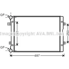Радиатор охлаждения двигателя AVA QUALITY COOLING 4045385228542 97L UA VNA2283 1198194600