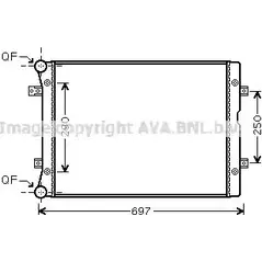 Радиатор охлаждения двигателя AVA QUALITY COOLING 4045385228542 97L UA VNA2283 1198194600 изображение 0