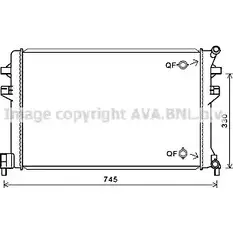 Радиатор охлаждения двигателя AVA QUALITY COOLING ZSE QM 4045385228740 1198194640 VNA2383 изображение 0