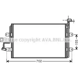 Радиатор кондиционера AVA QUALITY COOLING OFYQR 1198194690 VNA5262 8X8EZ9 M