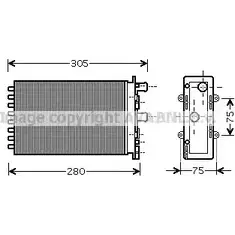 Радиатор печки, теплообменник AVA QUALITY COOLING VNA6239 5 ED4D 1198194714 4045385229233 изображение 0