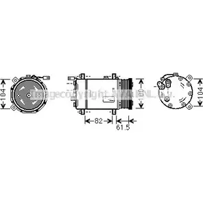 Компрессор кондиционера AVA QUALITY COOLING 4045385229321 IJXK R VNAK167 1198194732 изображение 0