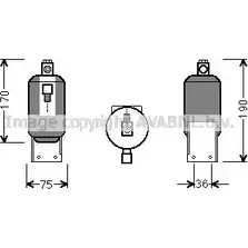 Осушитель кондиционера AVA QUALITY COOLING 1198194788 E5X7U X 4045385229673 VND292