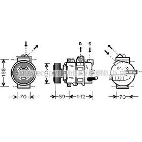 Компрессор кондиционера AVA QUALITY COOLING ID GZYF 1198194844 4045385230101 VNK284