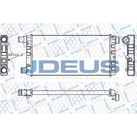 Радиатор охлаждения двигателя JDEUS 4QG4T 1198215792 M-011021A EN 1T0XP