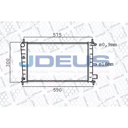 Радиатор охлаждения двигателя JDEUS P1MP 22 JIW4G7 M-012094A 1198215806