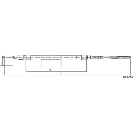 Трос ручника CABOR 8FF5F 10.4265 1198287459 BO1 X2