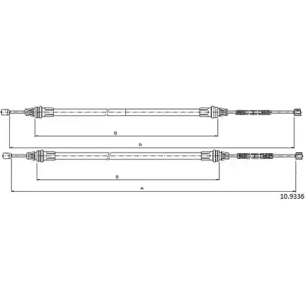 Трос ручника CABOR 1198287482 1LWJA 10.9336 7 AEH8X0