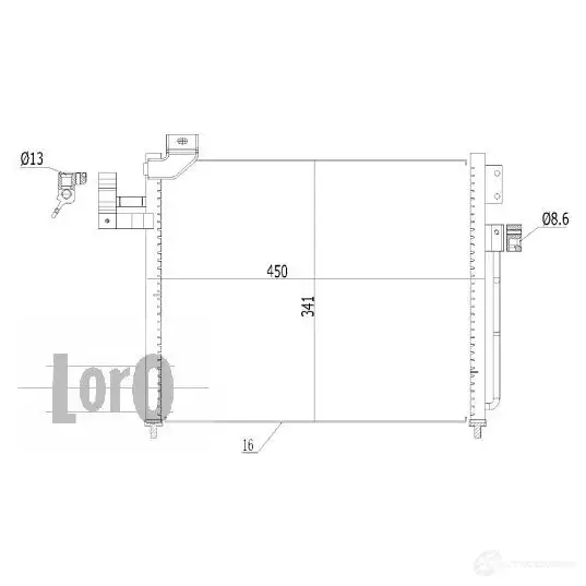 Радиатор кондиционера ABAKUS 1424763785 0300160005 U3J2 EJV изображение 0