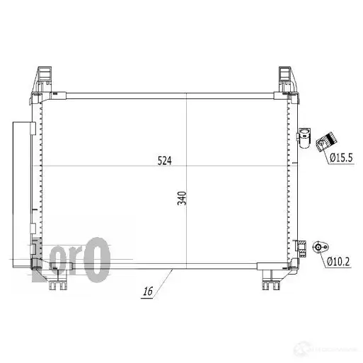 Радиатор кондиционера ABAKUS 0510160033 1424764042 IC5 ZDJ изображение 0