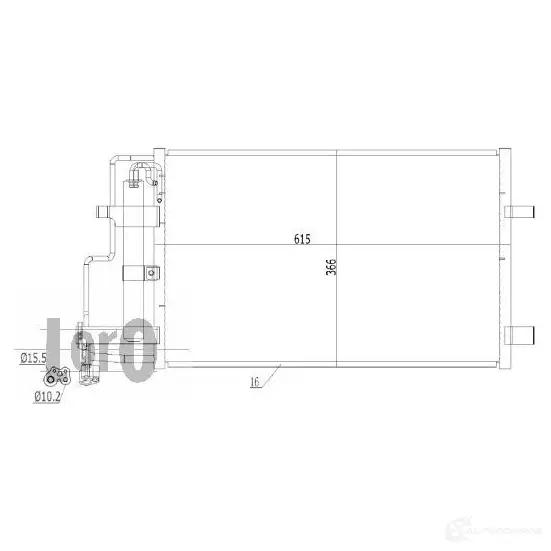 Радиатор кондиционера ABAKUS 1424763797 9PB V4PW 0300160017 изображение 0